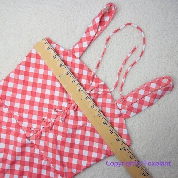 NEW Onia Raquel Barbiecore pink gingham check raquel one piece swimsuit, size M‎ - Picture 4 of 16
